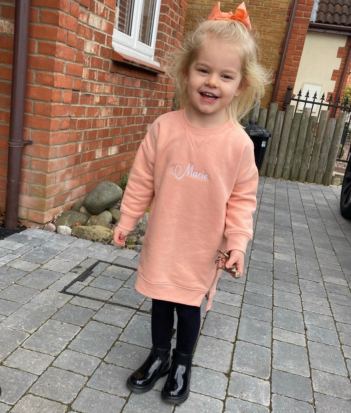 Peach Jumper Dress