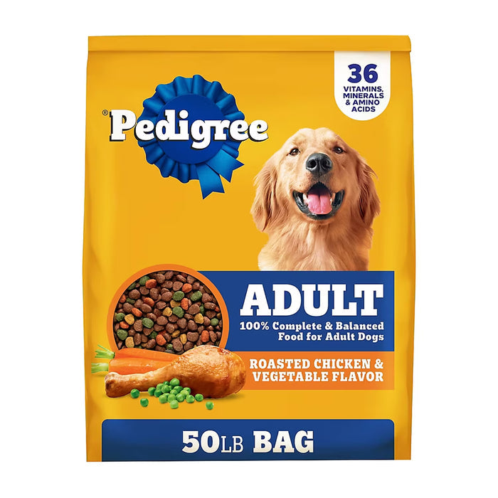 Pedigree Complete Nutrition Adult Dry Dog Food, Roasted Chicken & Vegetable Flavor, 50 lb