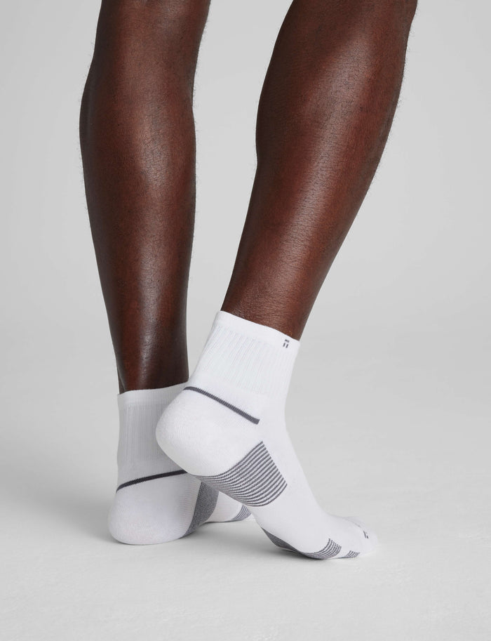 Performance Quarter Crew Sock (3-Pack)::White