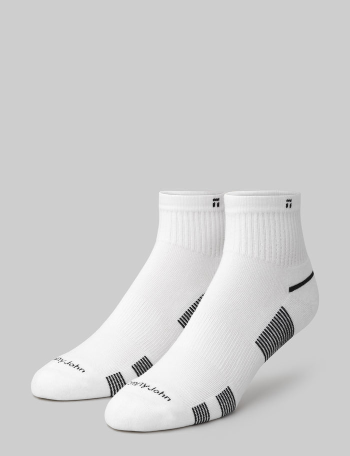 Performance Quarter Crew Sock (3-Pack)::White