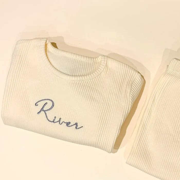 Personalised Apricot Ribbed Tracksuit