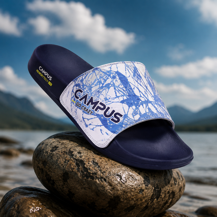 PilloFoam Comfort Men's Sliders (Navy)