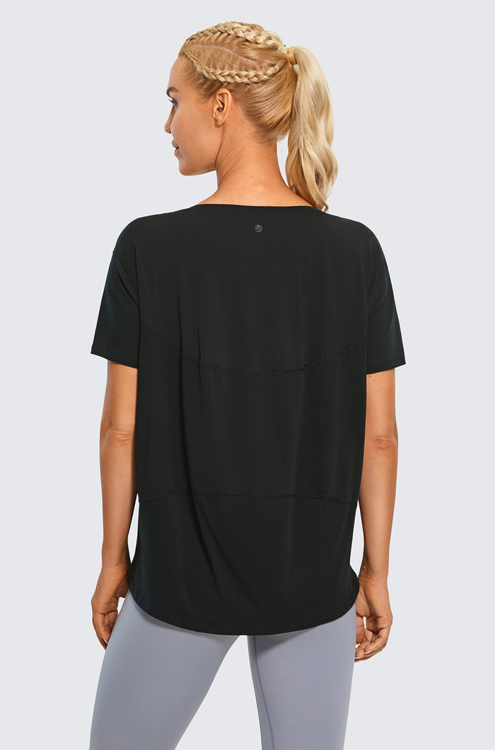 Pima Cotton Boat Neck Short Sleeves Shirts