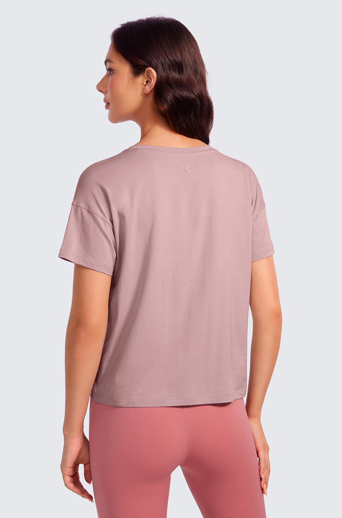 Pima Cotton Crew Neck Short Sleeves Shirts