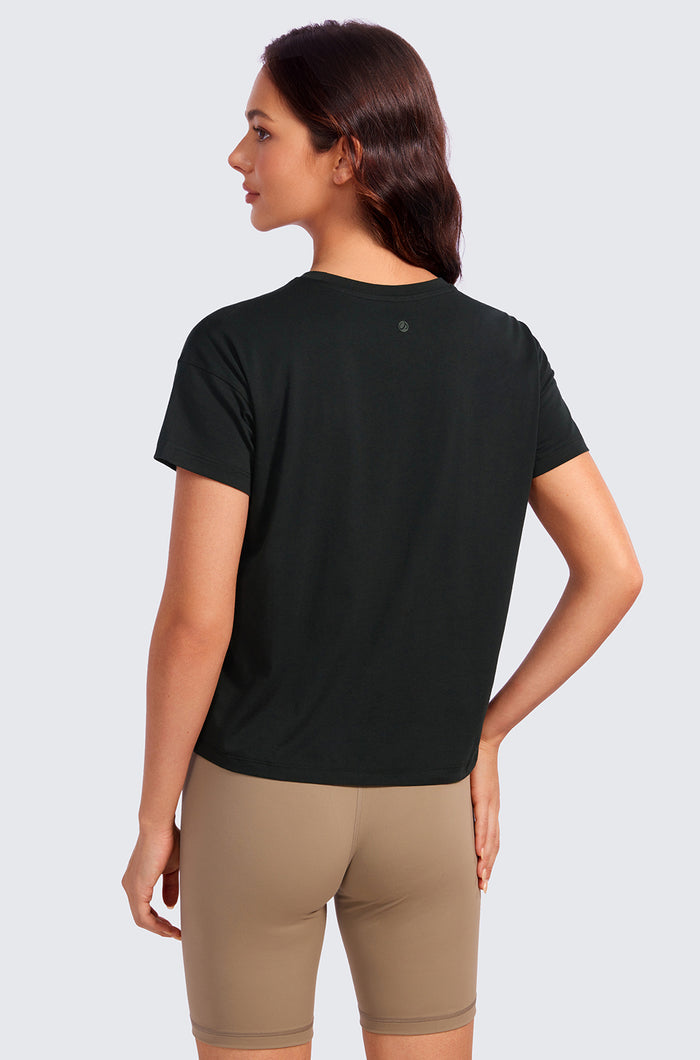 Pima Cotton Crew Neck Short Sleeves Shirts