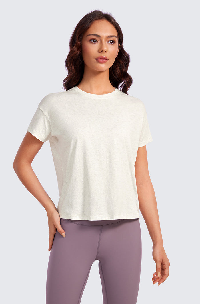 Pima Cotton Crew Neck Short Sleeves Shirts