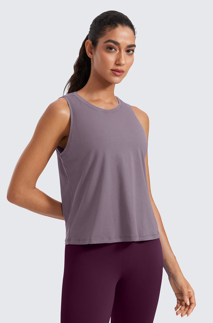Pima Cotton Cropped Tank Top