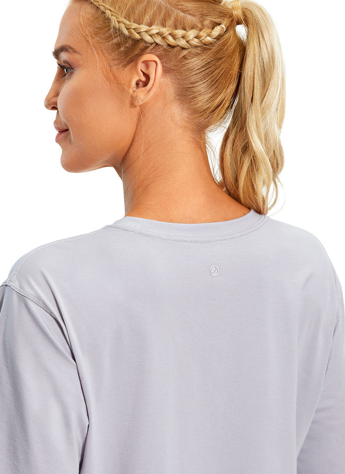 Pima Cotton Short Sleeves Cropped Top