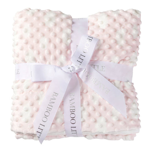 Pink cozy cloud bamboo baby blanket