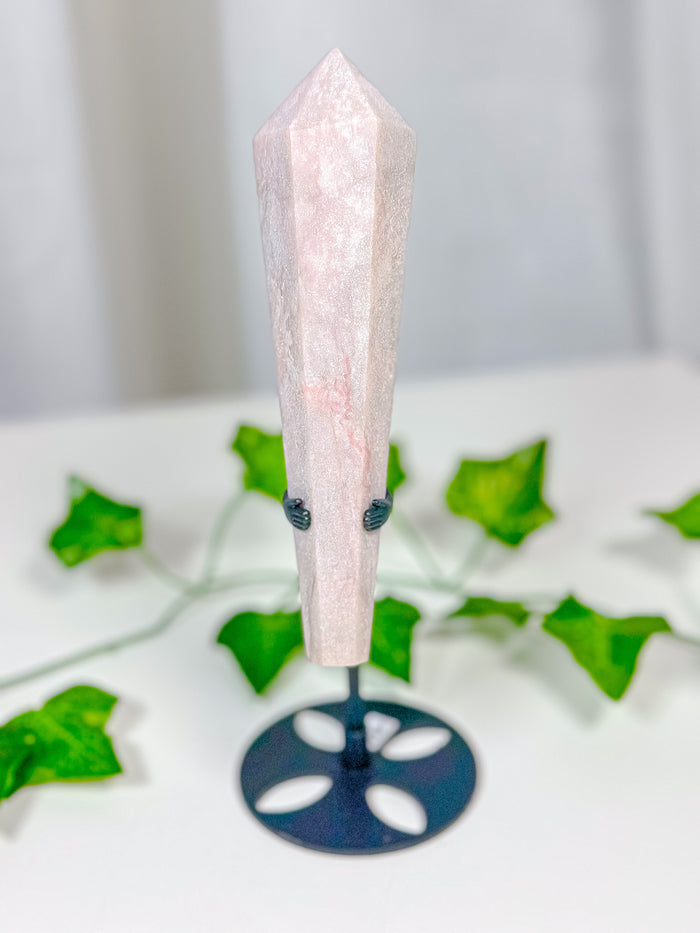 Pink Opal Wand on Stand (52B)
