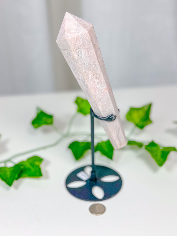 Pink Opal Wand on Stand (52B)