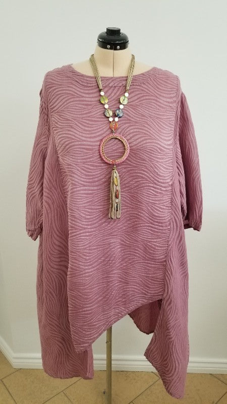 Pink Toti  linen tunic - 	AureaVita