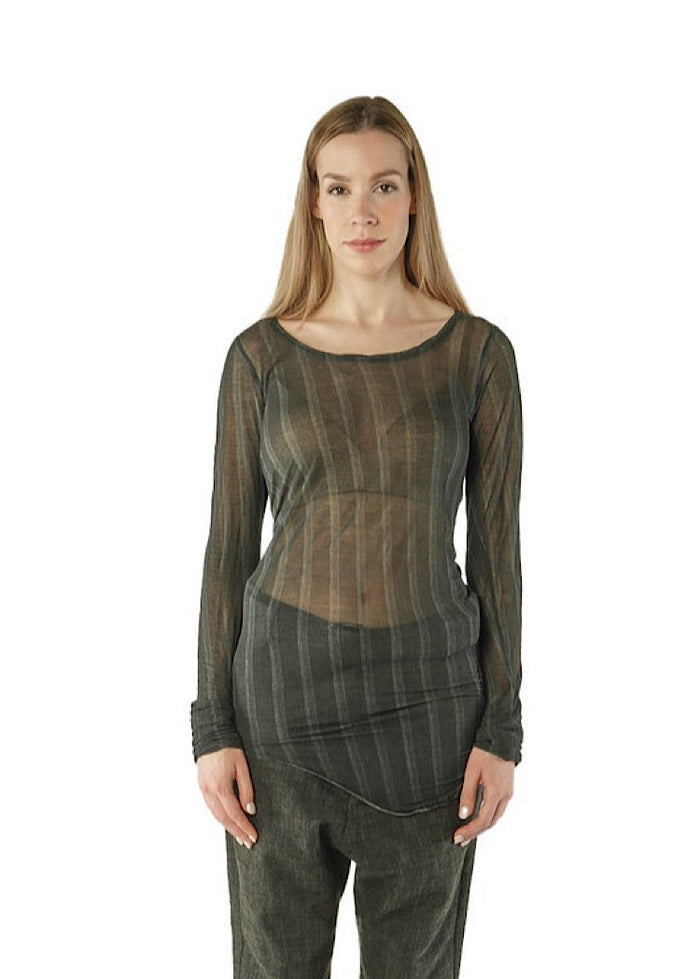 PINSTRIPE LAYERING T-SHIRT *PURPLE CLOUD STRIPE* (SHOWN IN PETROL CLOUD STRIPE)