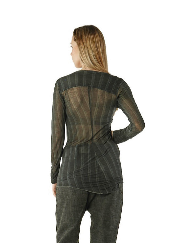 PINSTRIPE LAYERING T-SHIRT *PURPLE CLOUD STRIPE* (SHOWN IN PETROL CLOUD STRIPE)
