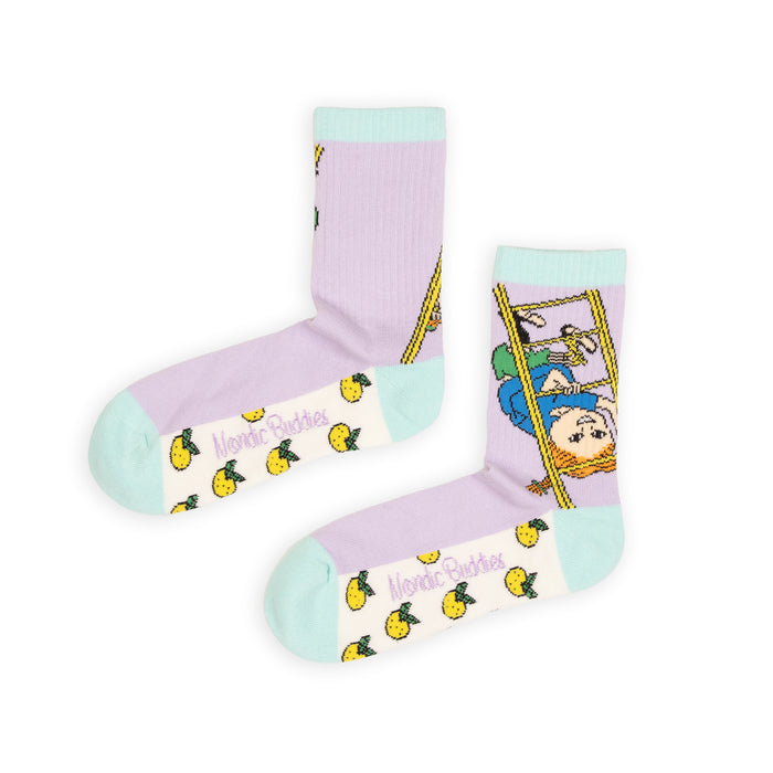 Pippi and the Ladders Women's Panel Socks