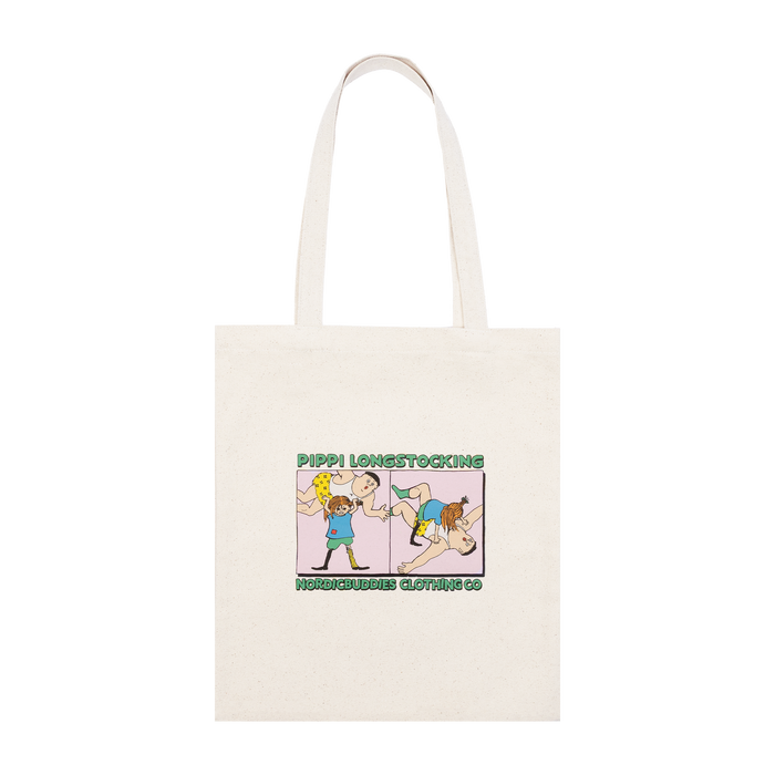 Pippi Wrestling Tote Bag