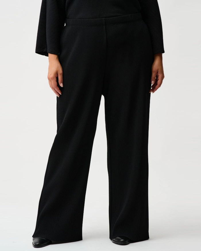 Pleated Scuba Crepe Wide-Leg Pants - Joseph Ribkoff