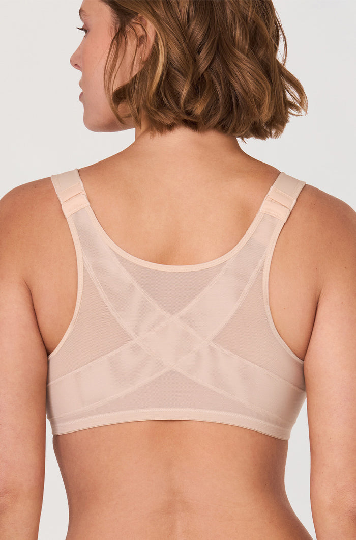 Women's Plunge Back Posture Bra Beige