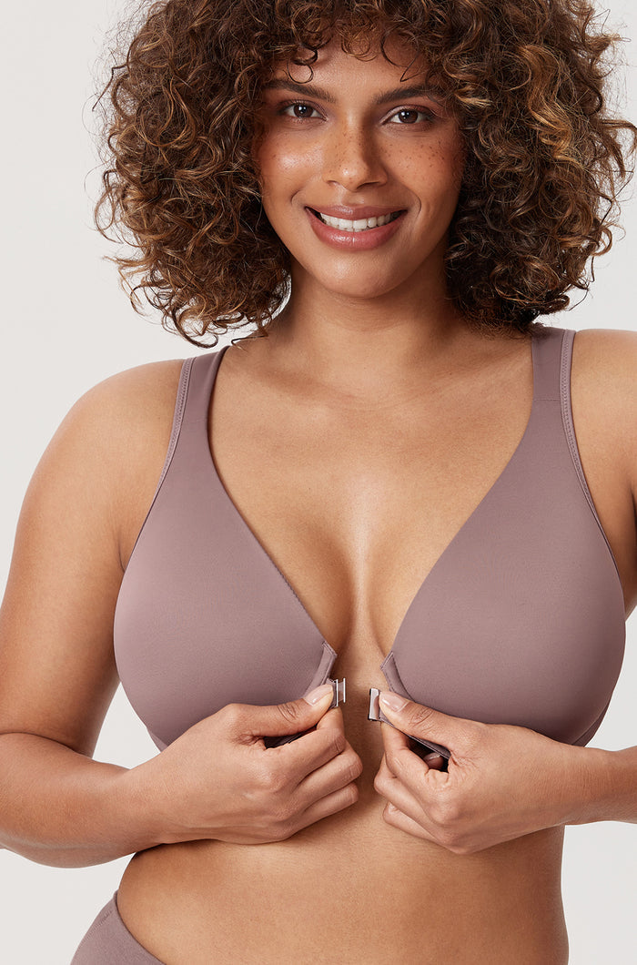 Women's Plunge Back Posture Bra Mochaccino