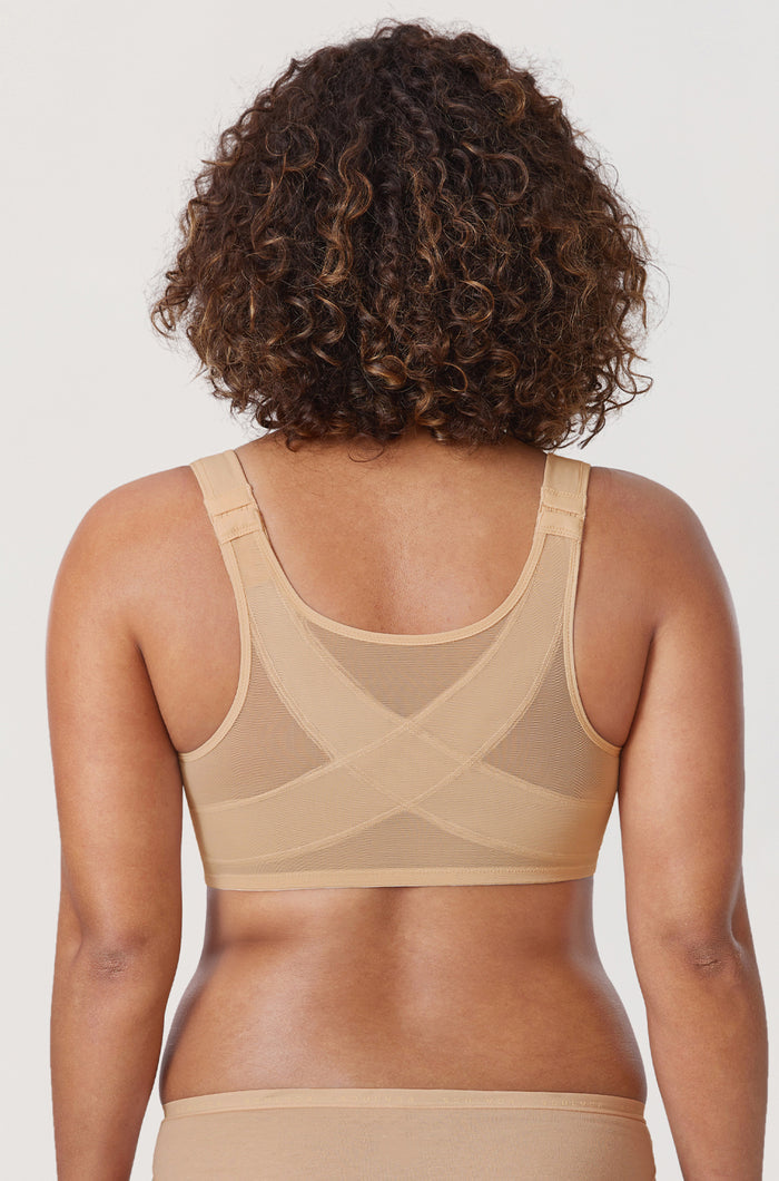 Women's Plunge Back Posture Bra Warm Beige