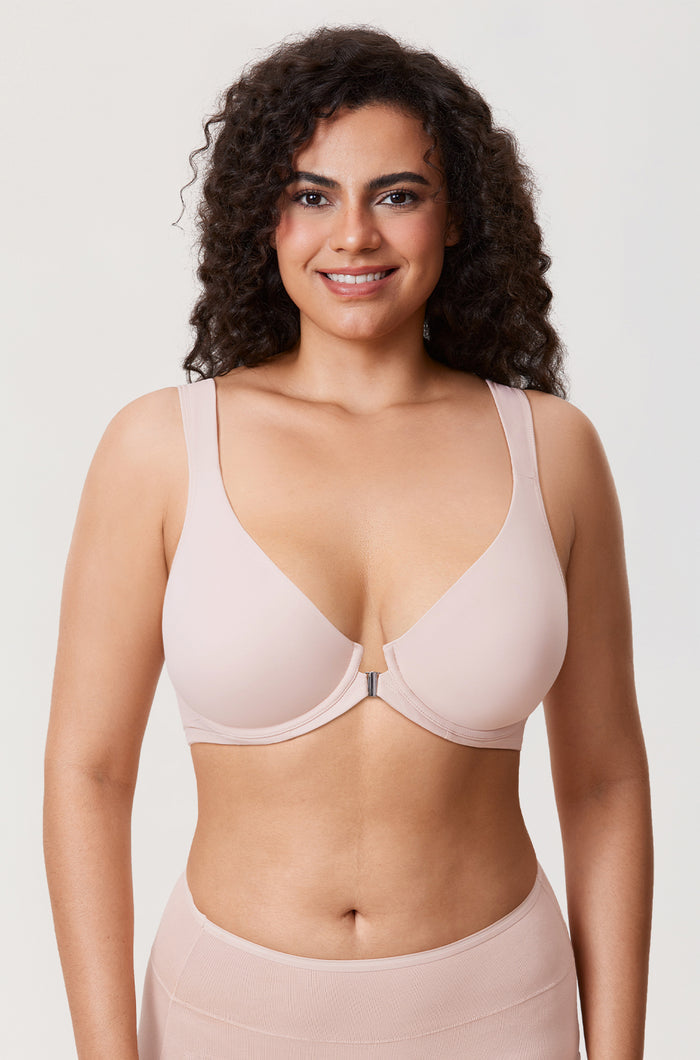 Women's Plunge Back Posture Bra Gentle Rose