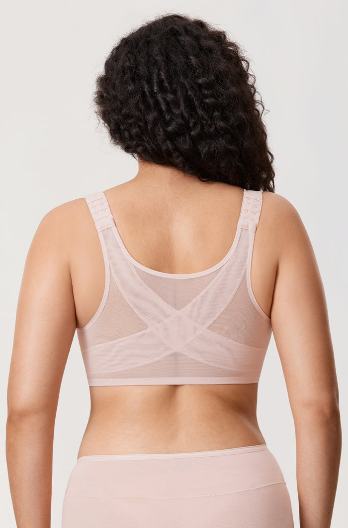 Women's Plunge Back Posture Bra Gentle Rose