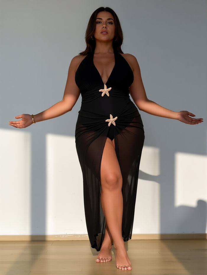 PLUS SIZE One Piece Swimsuit Women with Cover Up Set  Bathing Suit for Women Tummy Control Beach Wrap Skirt