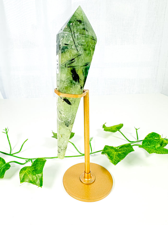 Prehnite Wand on Stand (58P)