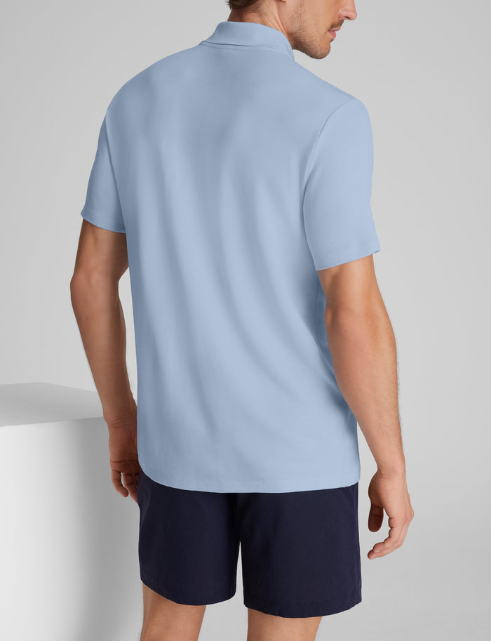 Premium Pique Polo (3-Pack)::White/Black/Skyway