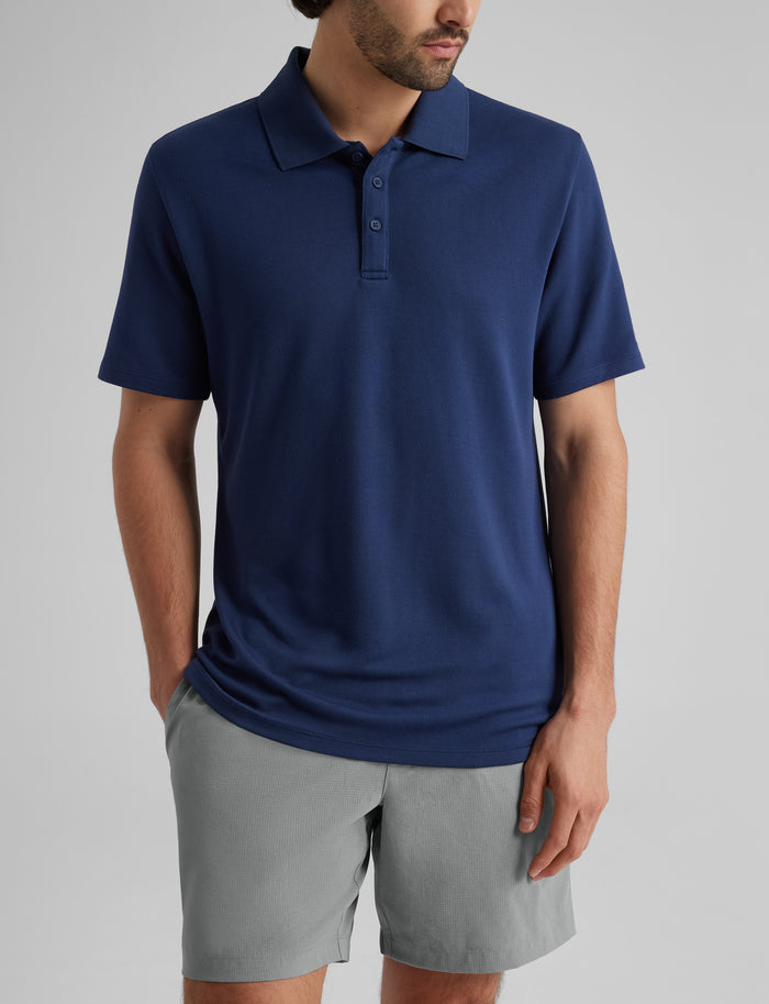 Premium Pique Polo::Dress Blues