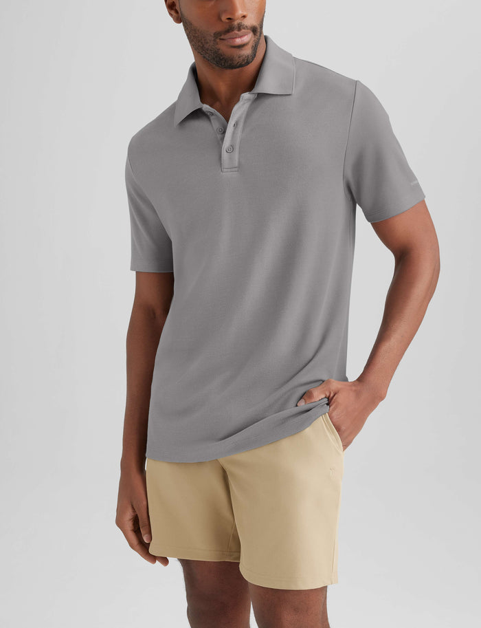 Premium Pique Polo::Frost Gray
