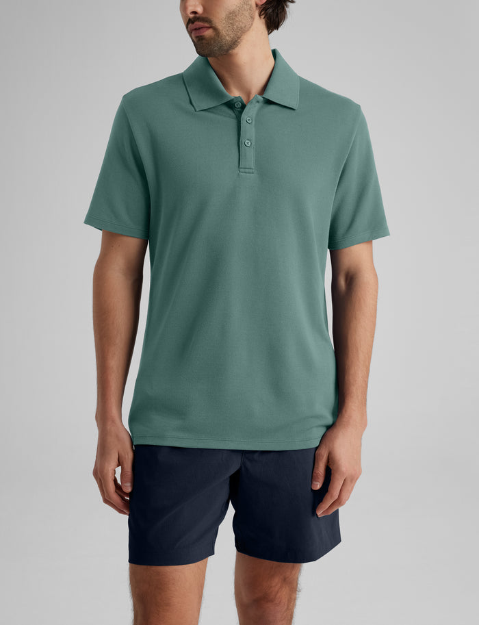 Premium Pique Polo::Sagebrush Green
