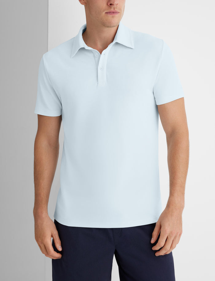 Premium Pique Polo::Ice Water