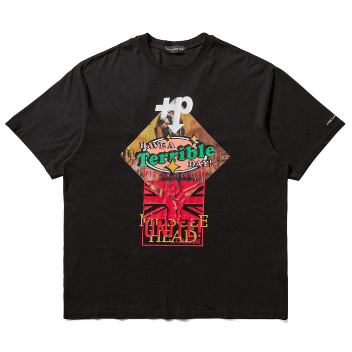 Project G/R Washed Mix Printed Vintage T-Shirt “Black”
