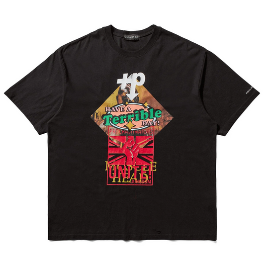 Project G/R Washed Mix Printed Vintage T-Shirt “Black”