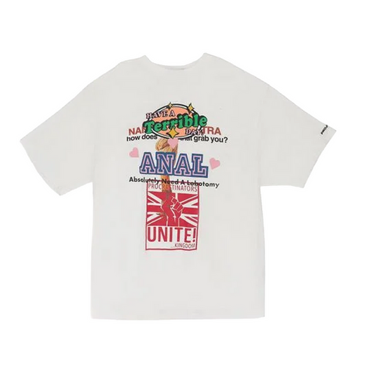 Project G/R Washed Mix Printed Vintage T-Shirt “White”