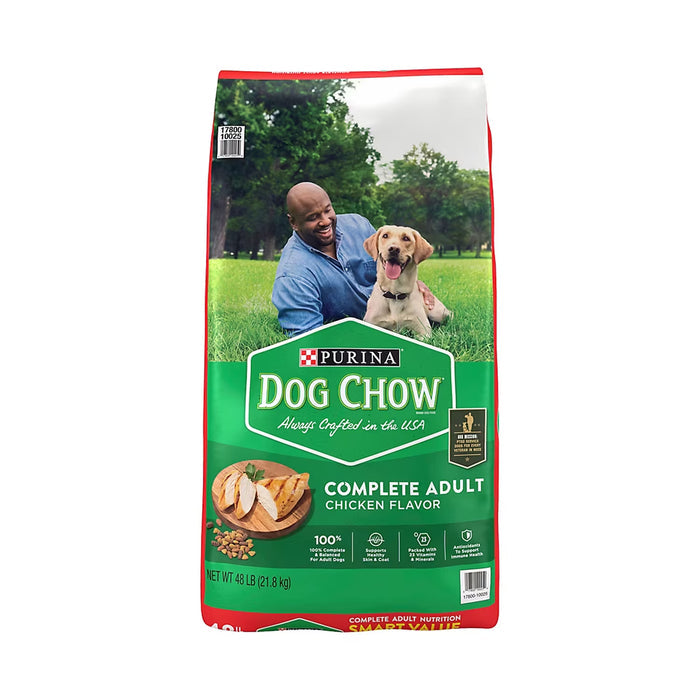 Purina Dog Chow Complete Adult Dry Dog Food, Chicken Flavor, 48 lb