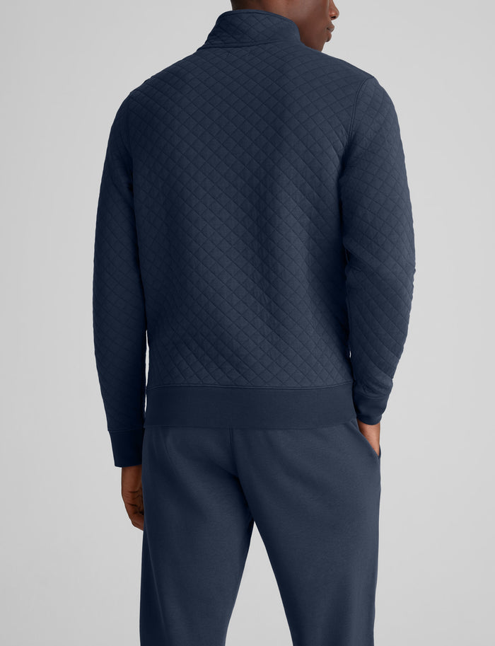 Quilted Quarter Zip::Dress Blues