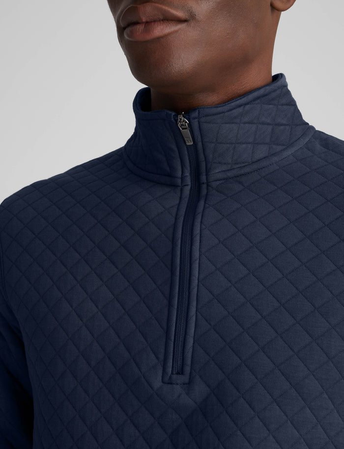 Quilted Quarter Zip::Dress Blues