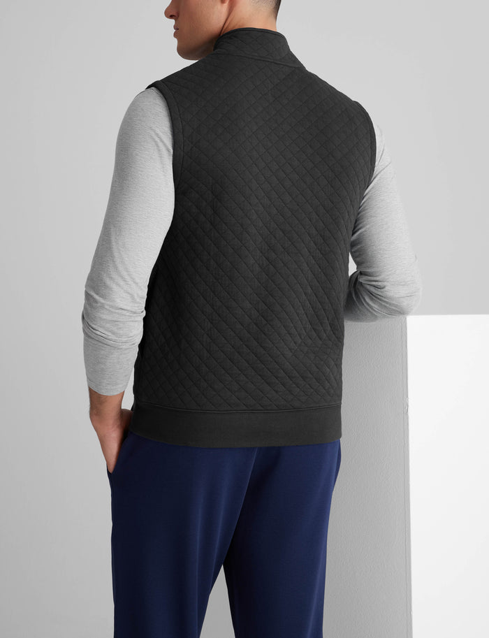Quilted Vest::Black