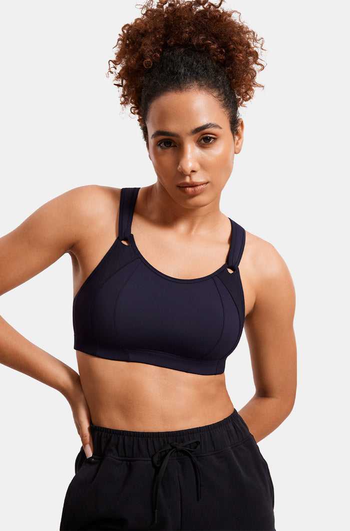 Women's Racerback Front Adjustable Sports Bra Navy