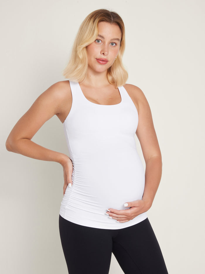 Racerback Maternity Tank - Ruched Sides