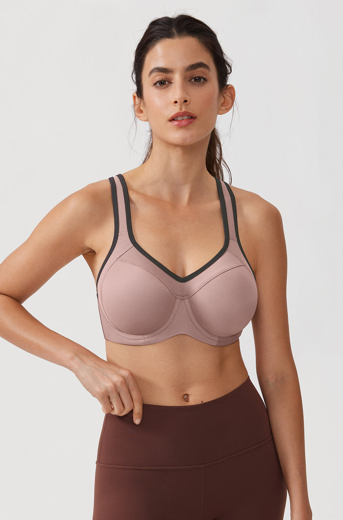 Women's Racerback Underwire Sport Bra Brick