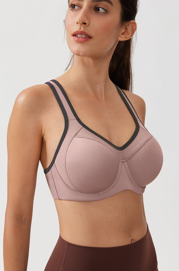 Women's Racerback Underwire Sport Bra Brick