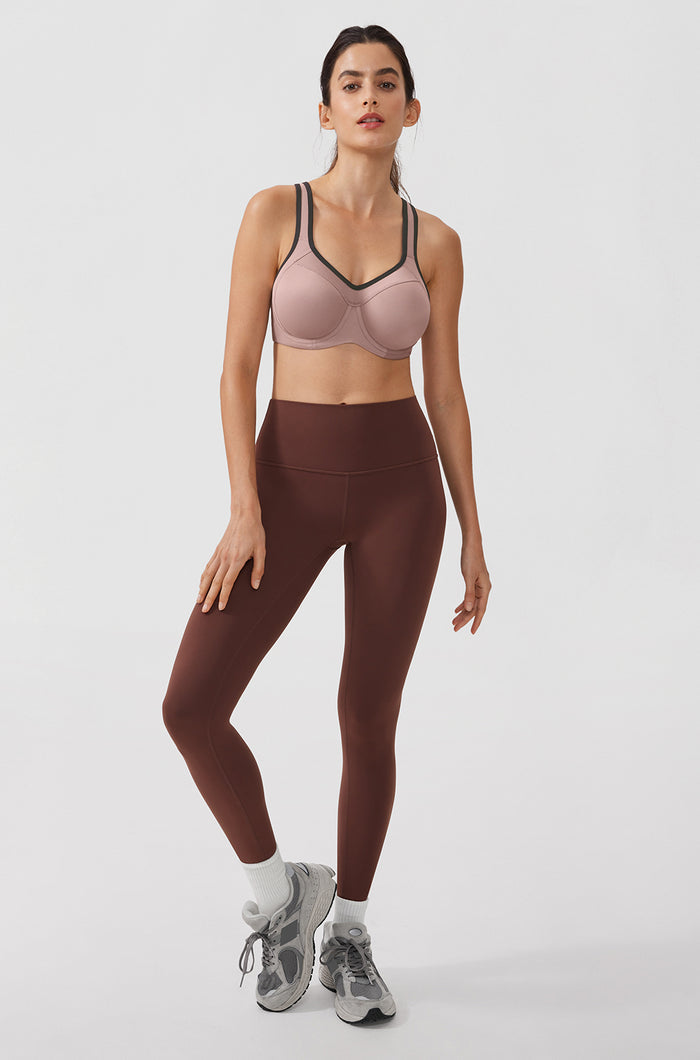 Women's Racerback Underwire Sport Bra Brick