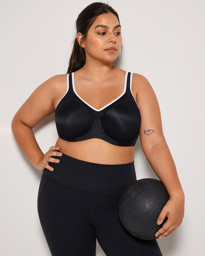 Women's Racerback Underwire Sport Bra Black