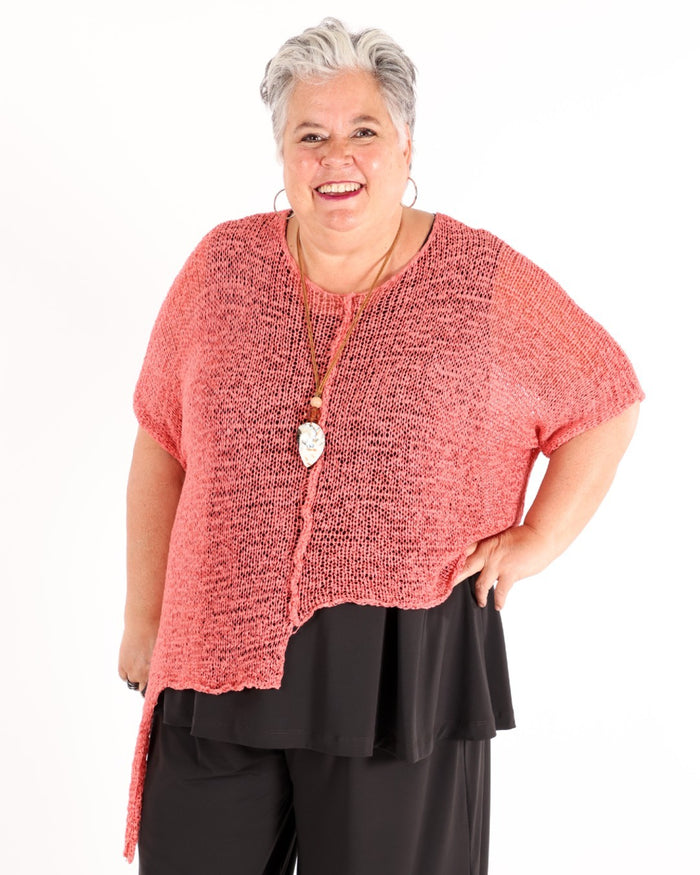 Raspberry orange sweater - Marie la Lune