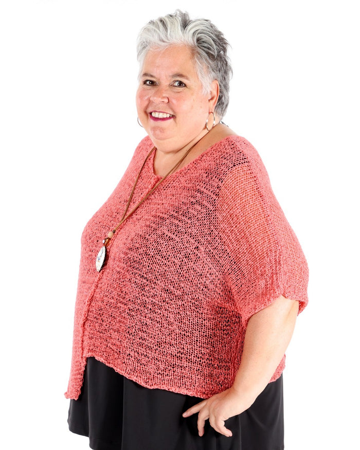 Raspberry orange sweater - Marie la Lune