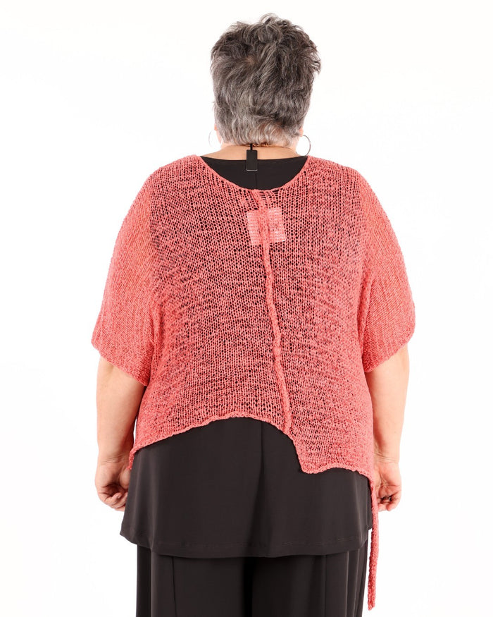 Raspberry orange sweater - Marie la Lune