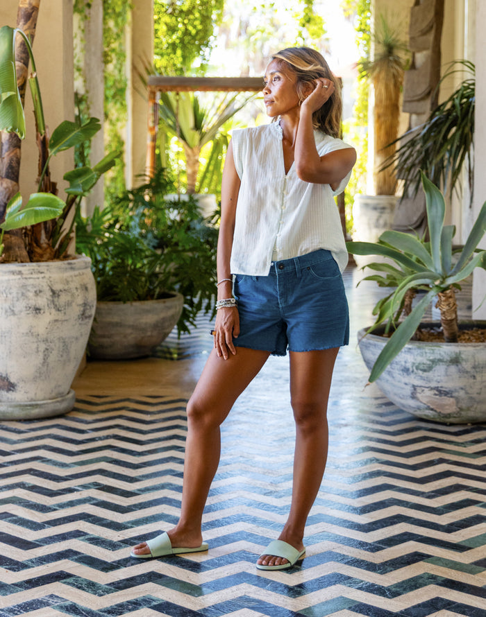 Reagan Top: Blue Wave - FINAL SALE